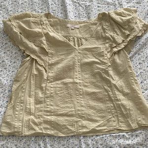 Loft Short Sleeve Ruffle Top